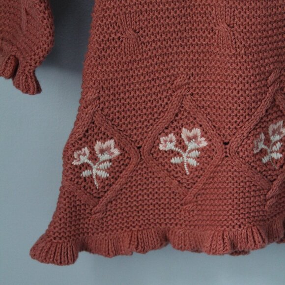 Cynthia Rowley Size 0-3M Knit Sweater Dress Burnt Pink - Picture 2 of 3